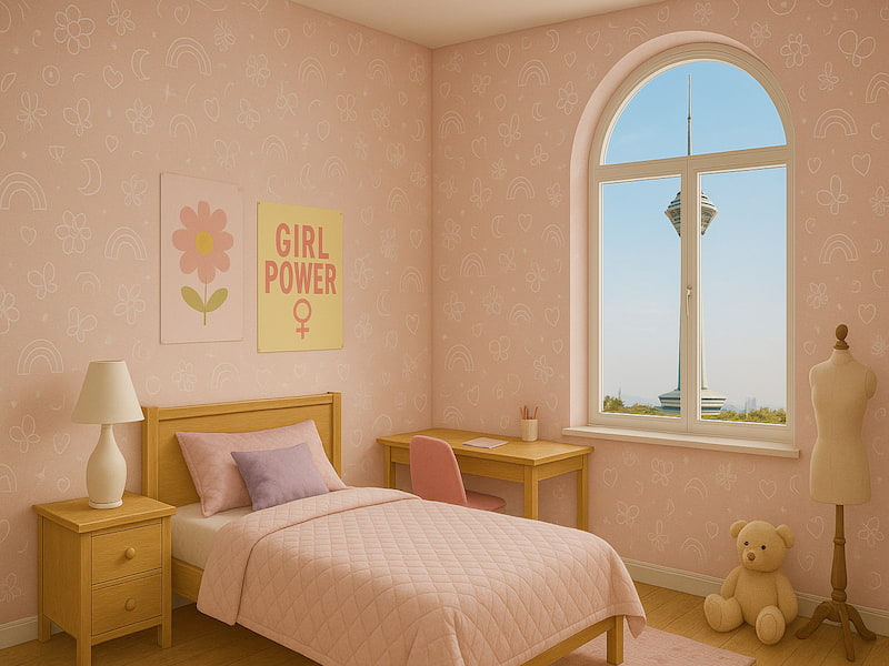 کاغذ دیواری اتاق خواب جوان اسپرت