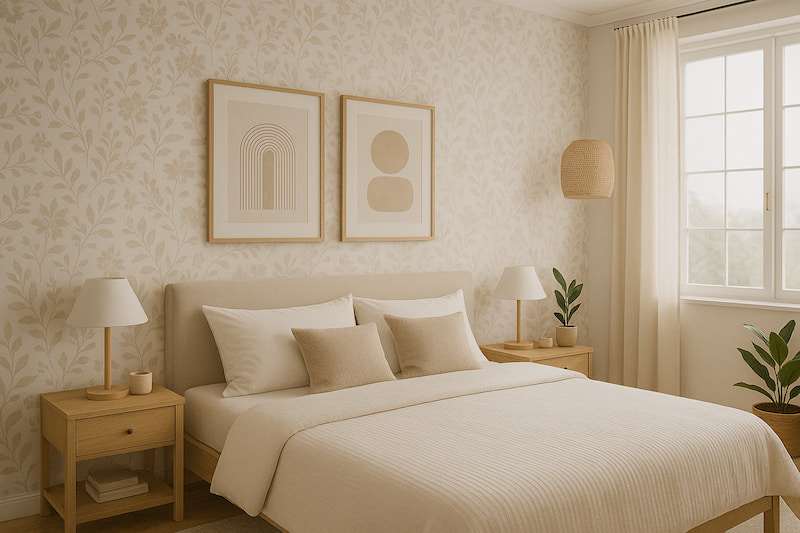 کاغذ دیواری اتاق خواب زن و شوهر