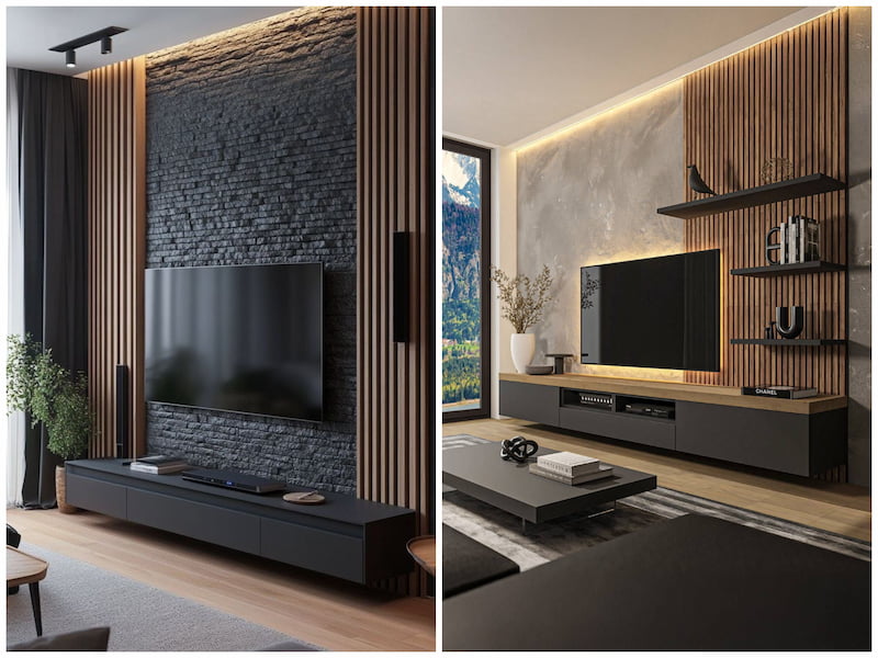 دکور پشت تلویزیون مدرن