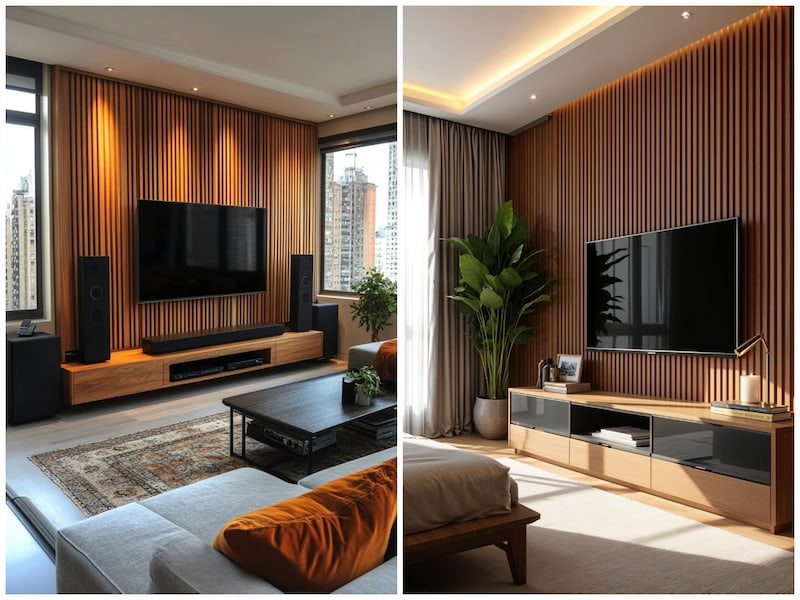 دکور پشت تلویزیون کلاسیک