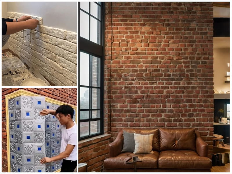 دیوارپوش فومی طرح آجر