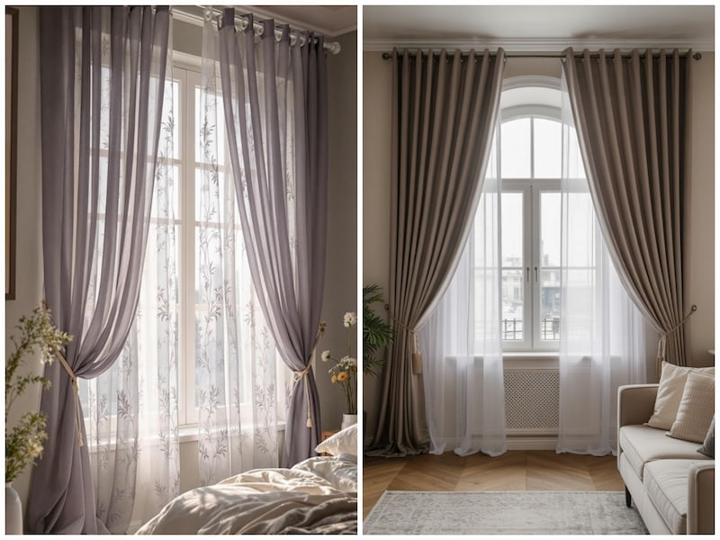 پرده مینیمال اتاق خواب