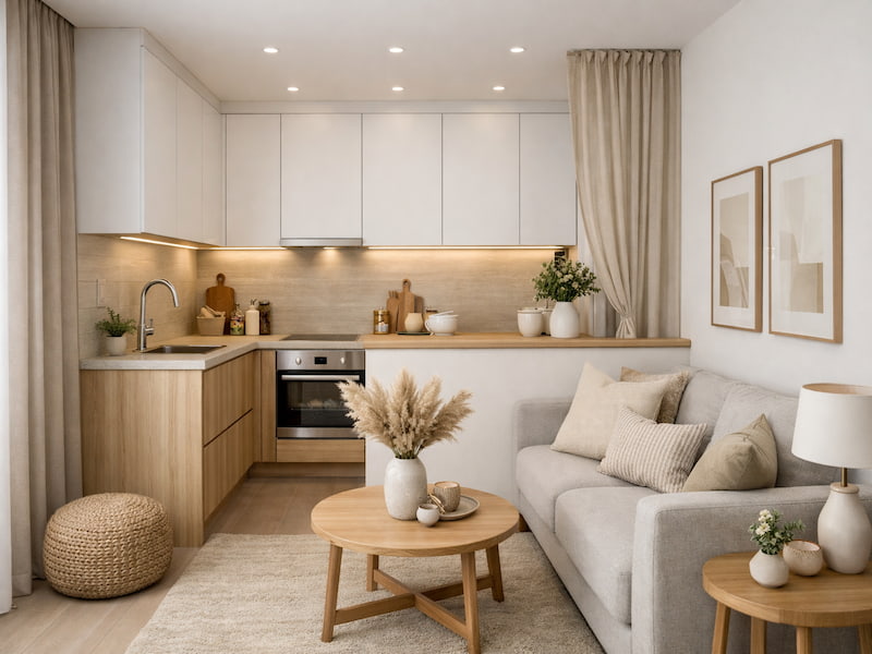 30 ترفند بزرگ نشون دادن آشپزخانه کوچک