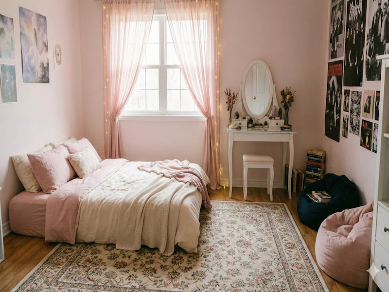 اتاق خواب ساده بدون تخت