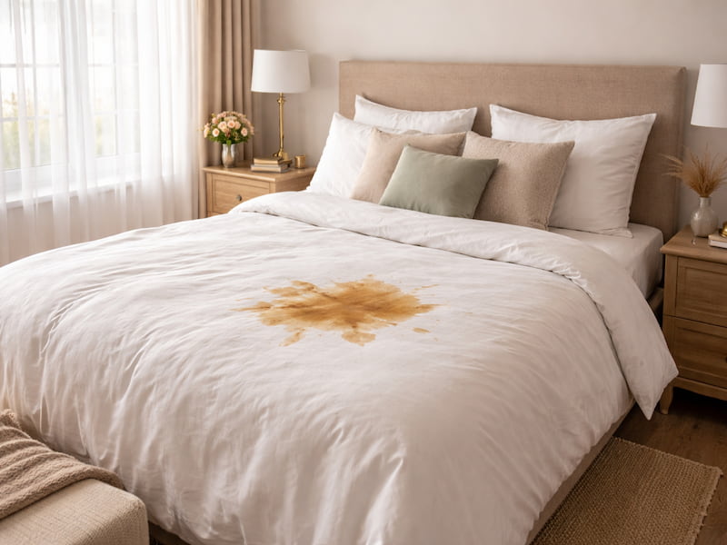 از بین بردن لکه روغن روی روتختی