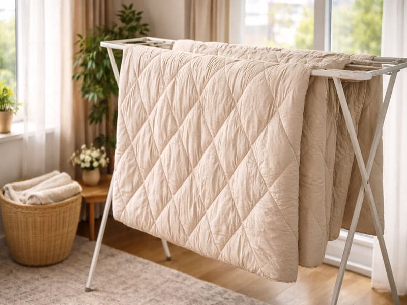 خشک کردن اصولی پتو