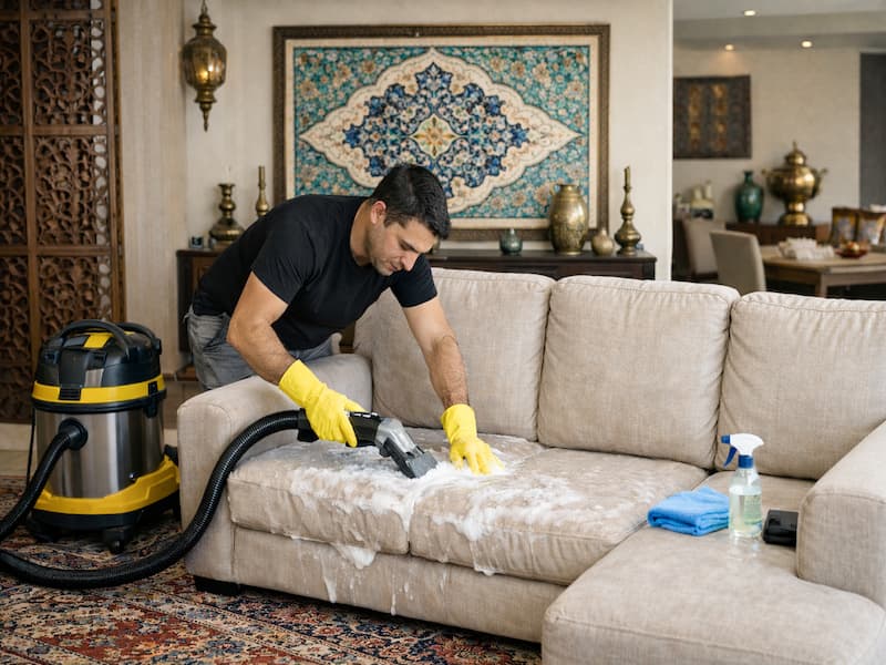 روش شستن مبل در خانه