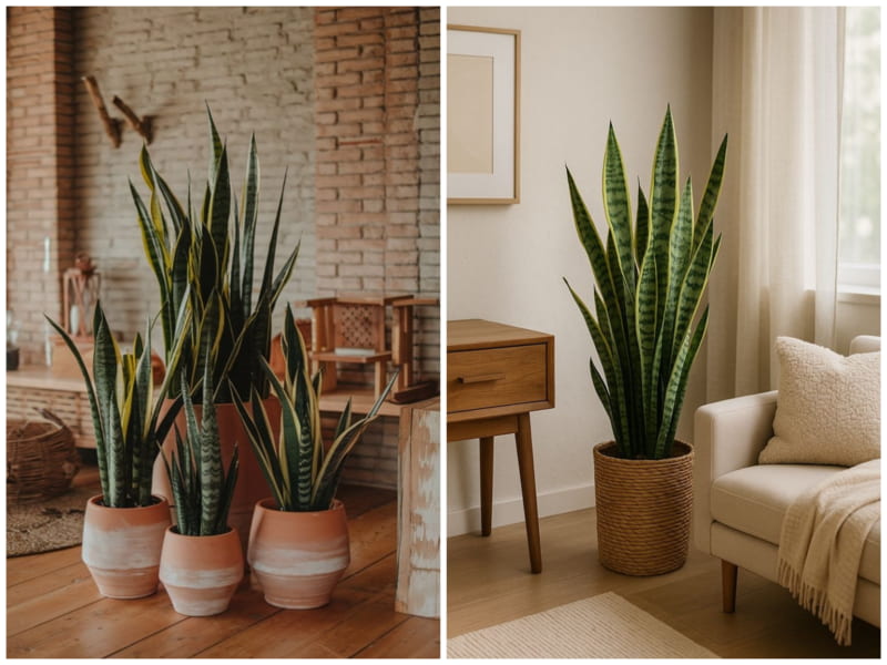 سانسوریا گیاه آپارتمانی خانه کم نور