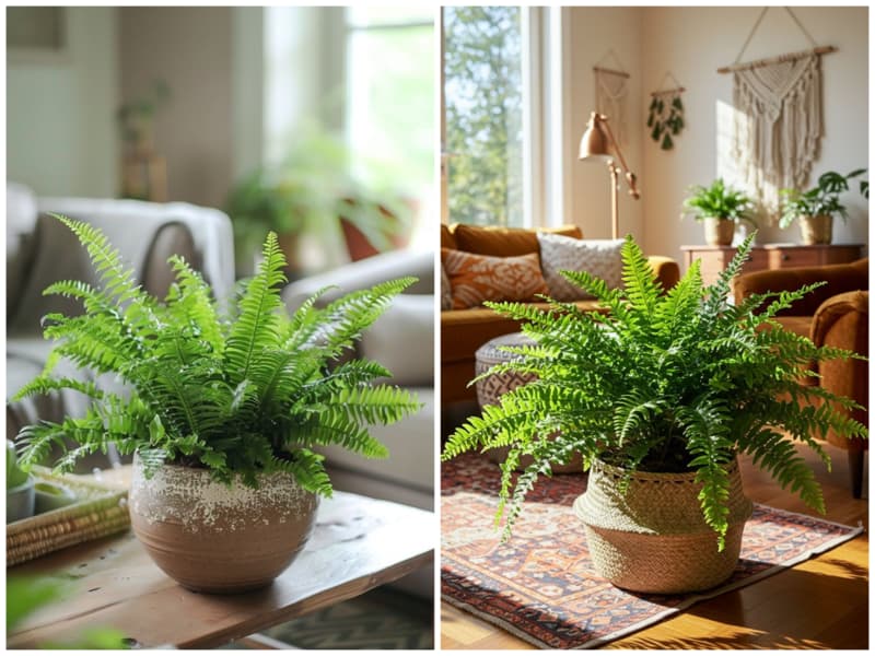 سرخس برگ شمشیری گیاه آپارتمانی خانه کم نور