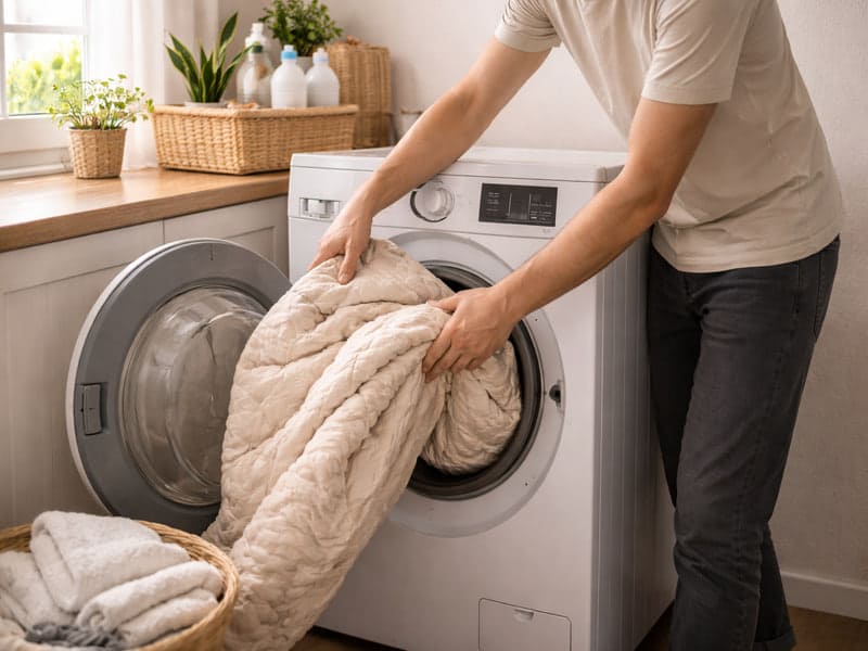 شستن پتو با ماشین لباسشویی