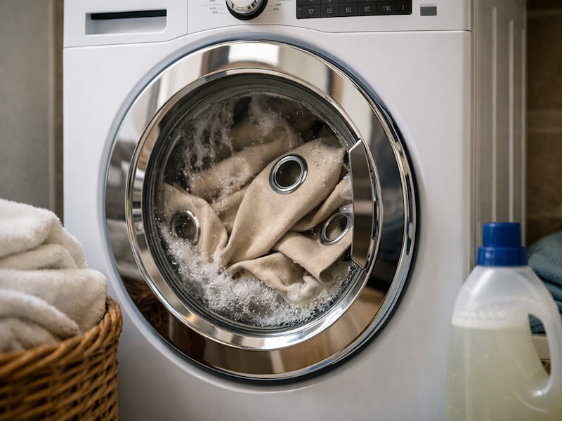 شستن پرده پانچ در ماشین لباسشویی