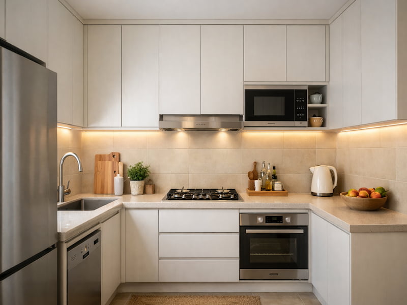 طراحی چیدمان آشپزخانه کوچک