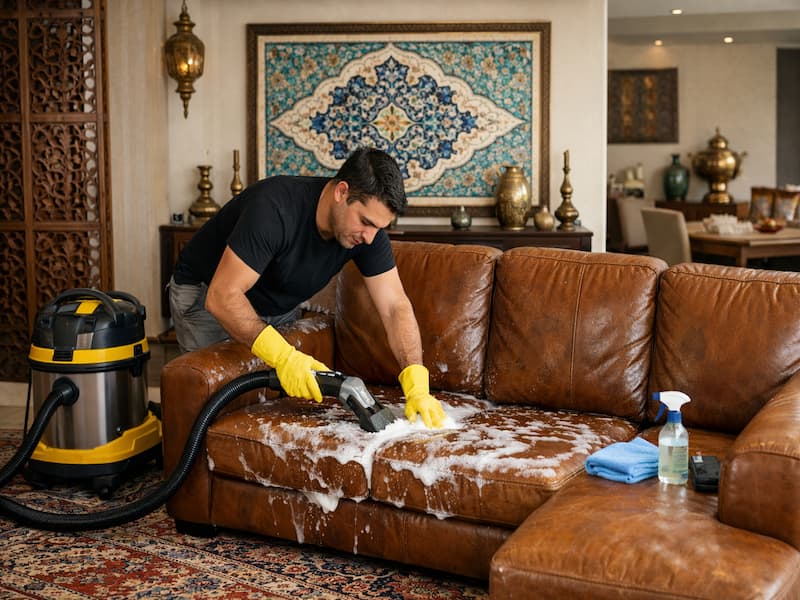 طریقه شستن مبل در خانه بدون دستگاه