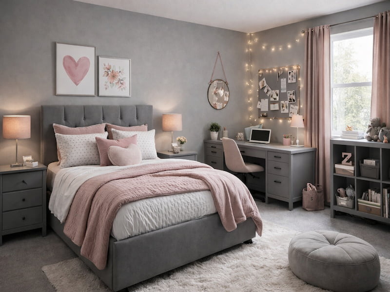 طوسی و صورتی چرک یا رز ملایم