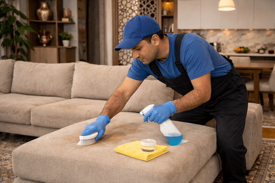 محلول خانگی تمیز کننده مبل