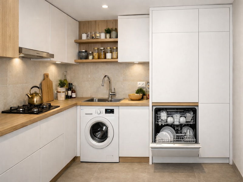 مدل چیدمان کابینت آشپزخانه کوچک