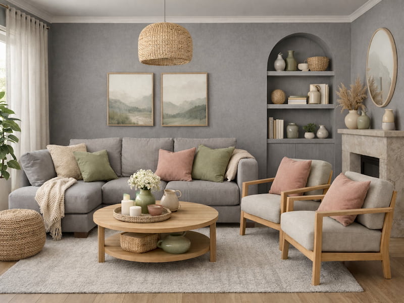 مکمل رنگ طوسی در دکوراسیون داخلی