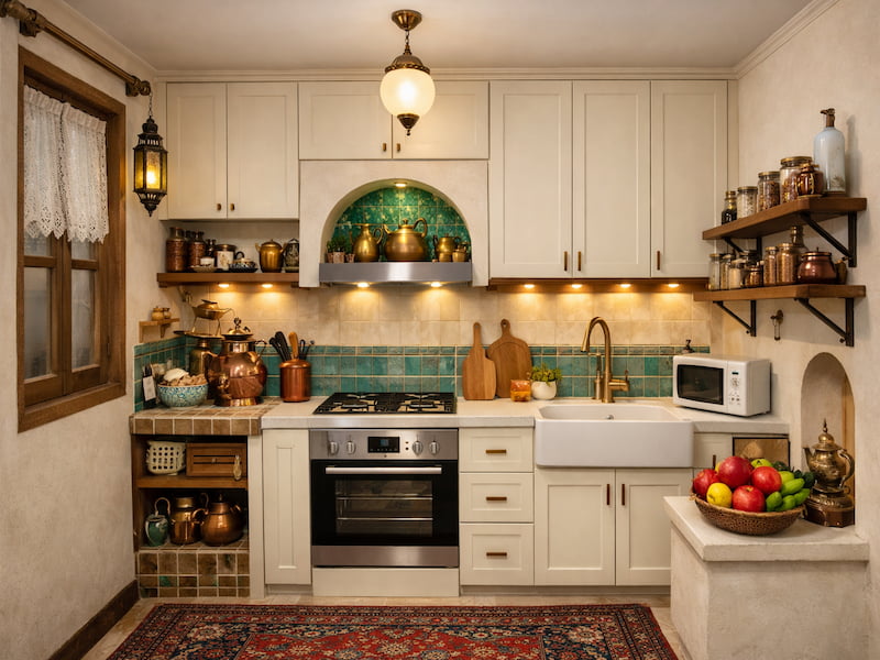 چیدمان آشپزخانه کوچک ایرانی