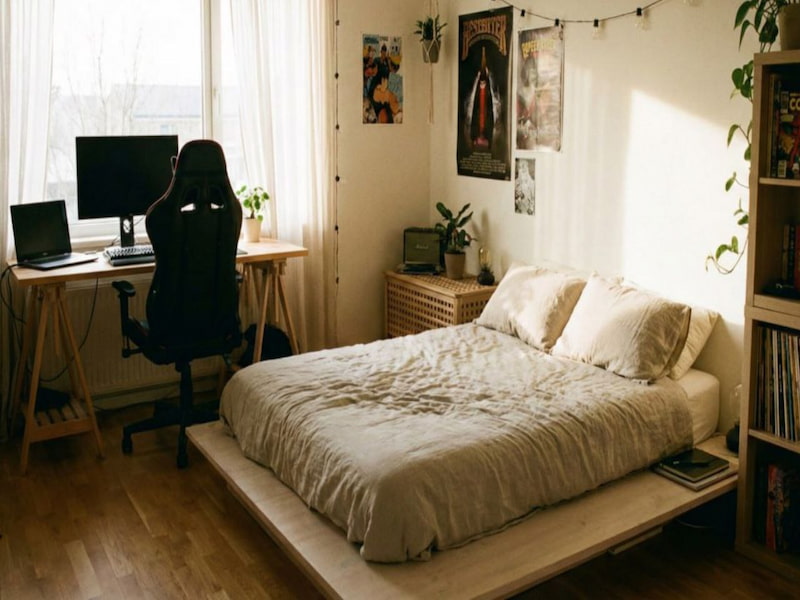 چیدمان اتاق خواب بدون تخت