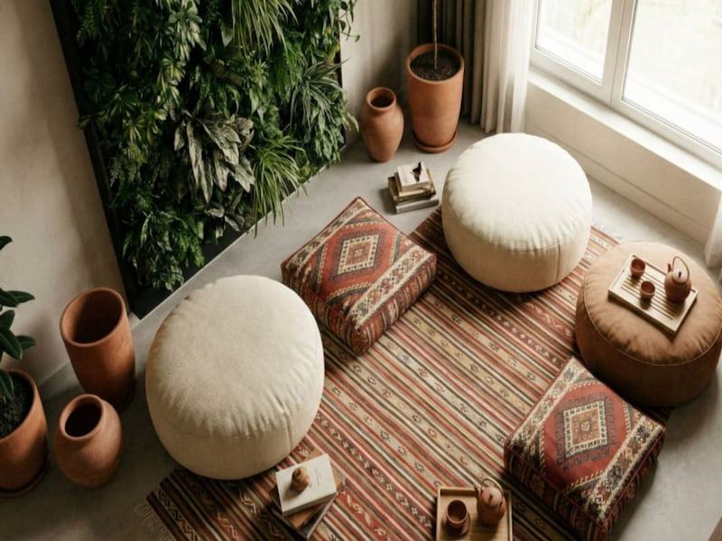 چیدمان خانه کوچک بدون مبل