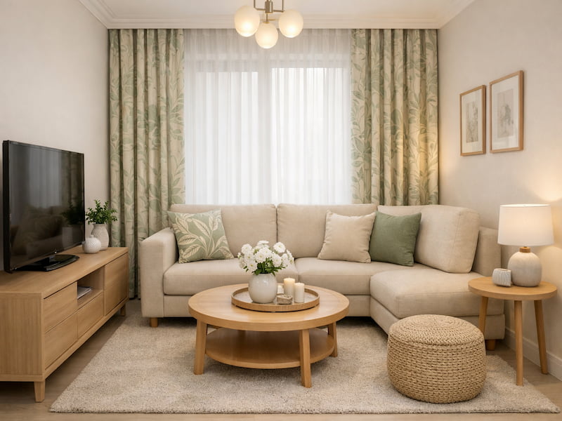 چیدمان پذیرایی کوچک ایرانی