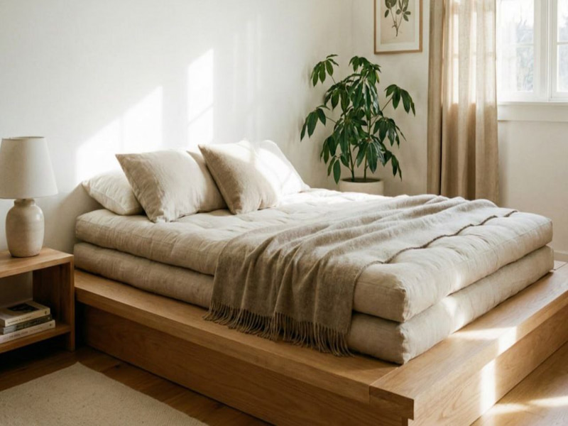 چیدن اتاق خواب بدون تخت