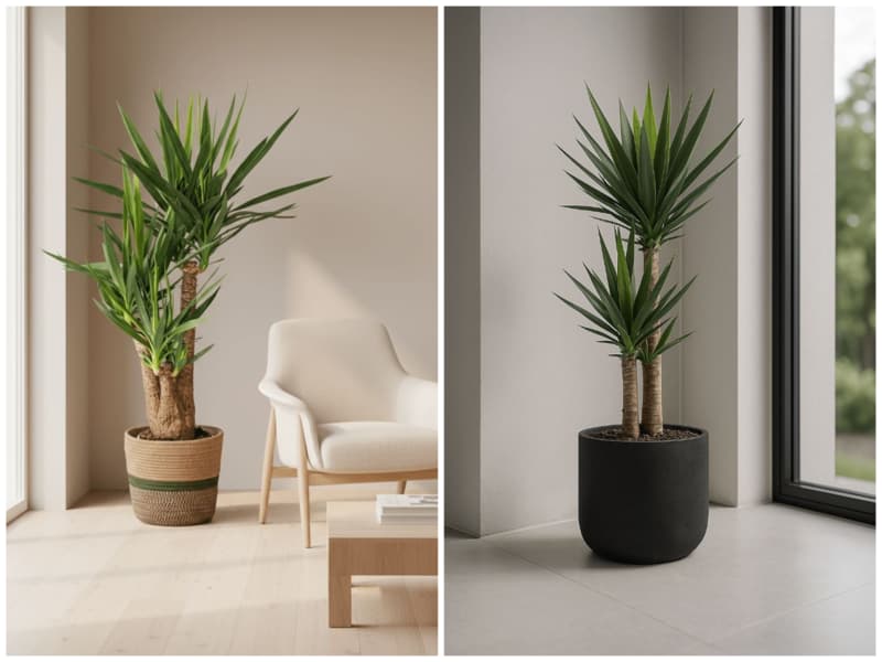 یوکا کوتوله گیاه آپارتمانی خانه کم نور