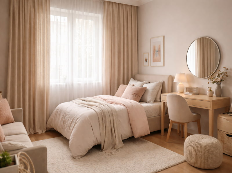 دکوراسیون اتاق خواب دخترانه اسپرت