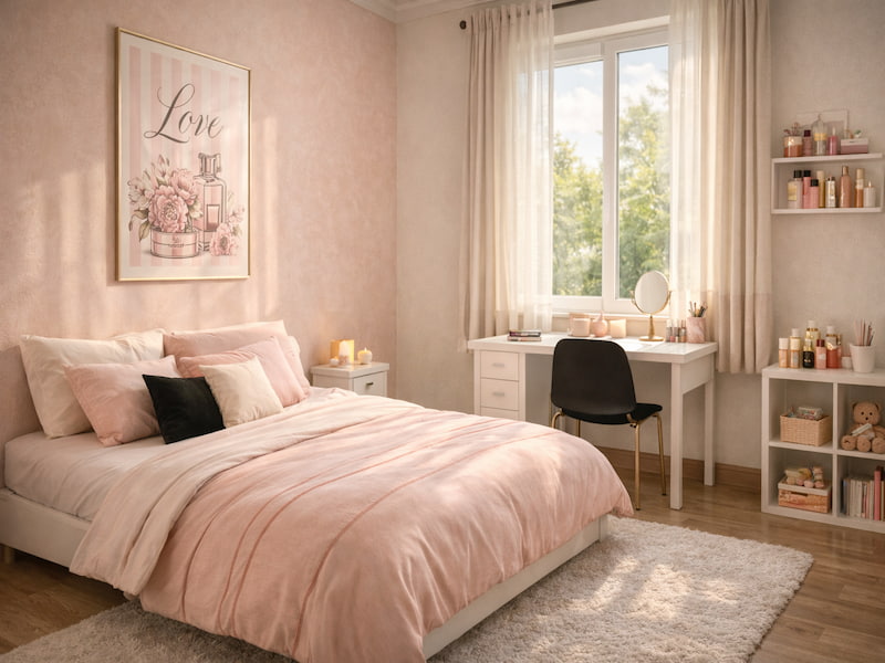 دکوراسیون اتاق خواب دخترانه جوان ( 16 تا +20 سال)