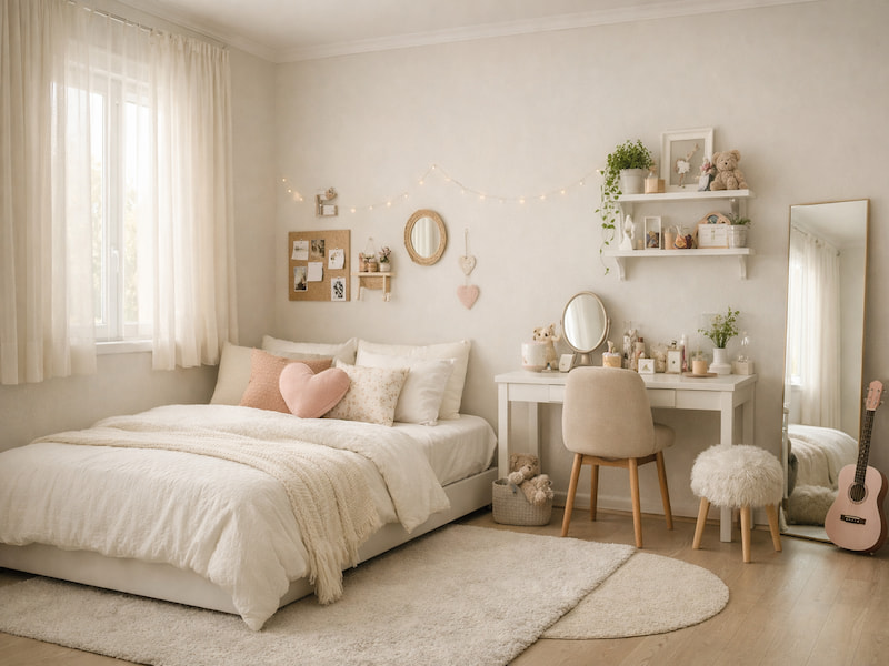 دکوراسیون اتاق خواب دخترانه جوان