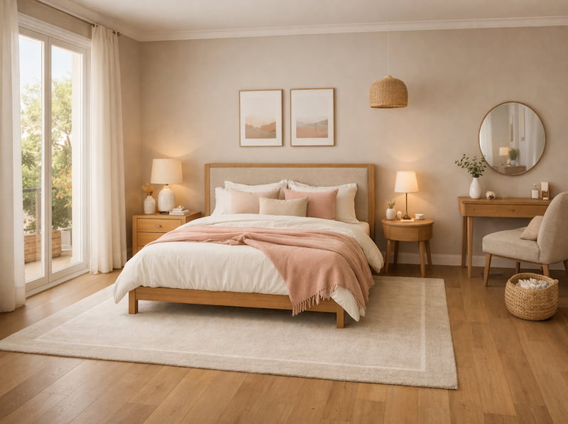 دکوراسیون اتاق خواب دخترانه لاکچری