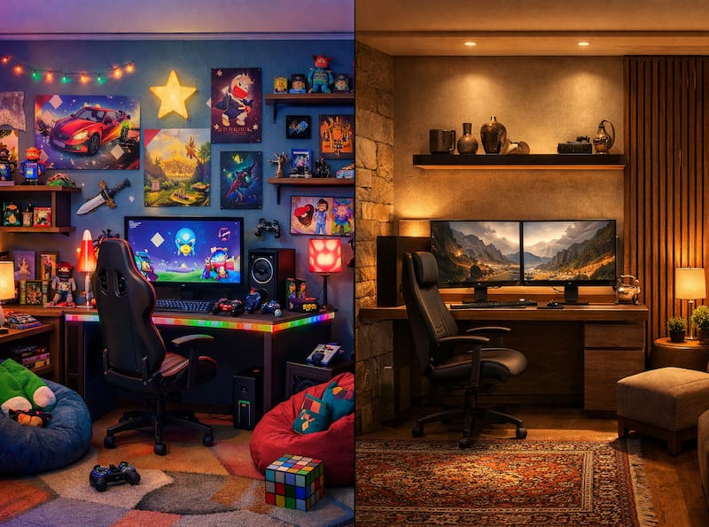 اتاق گیمینگ ساده