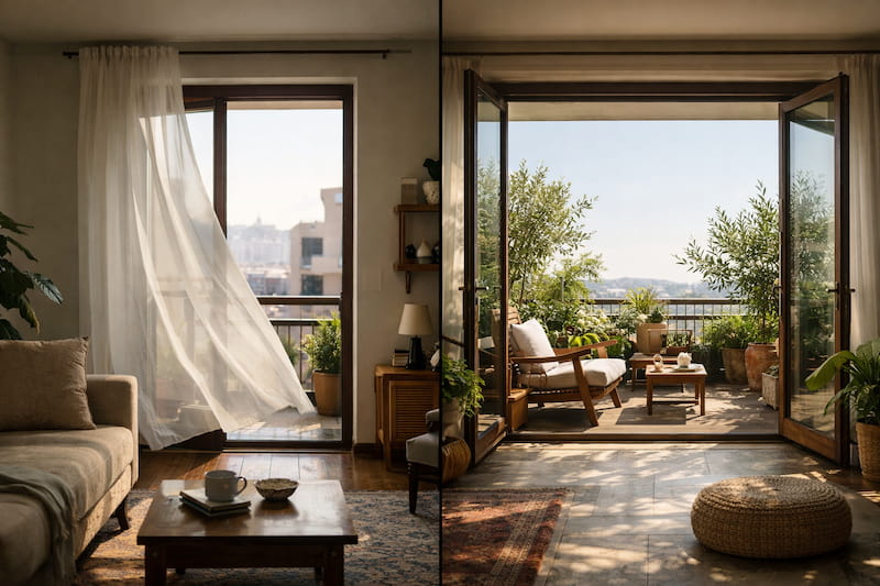 اشتباهات رایج در تشخیص تفاوت تراس و بالکن