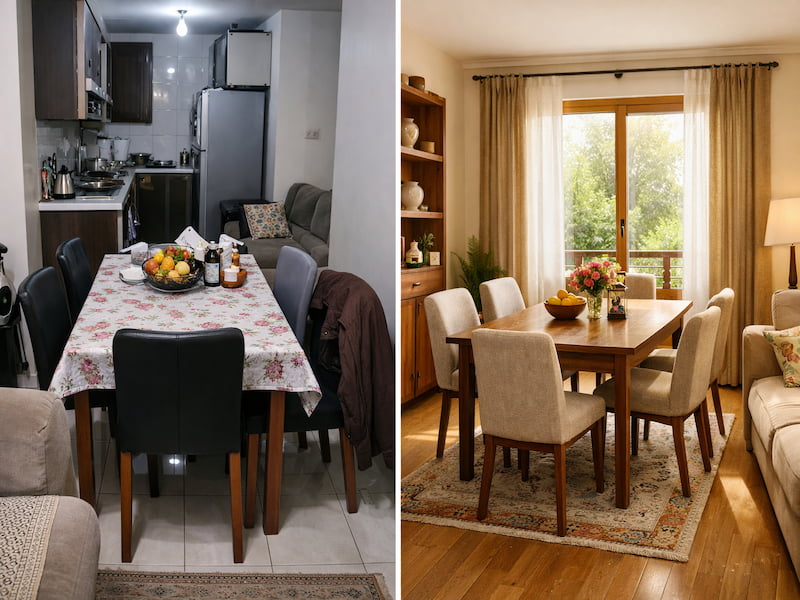 اشتباهات رایج در چیدمان میز ناهارخوری