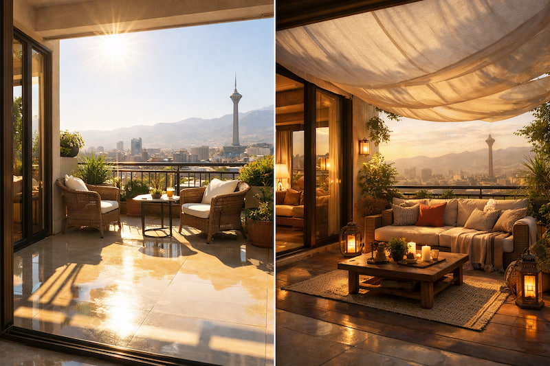 تفاوت تراس و بالکن از نگاه کاربردی (نه فقط تعریفی)