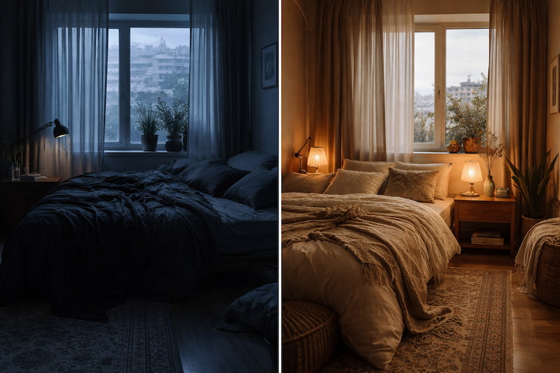 راهنمای خرید روتختی با تمرکز بر تاثیر رنگ بر خواب