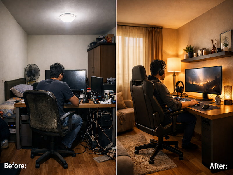 طرح اتاق گیمینگ