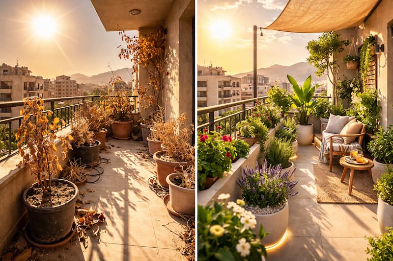 عبارت گیاهان بالکنی مقاوم به سرما و گرما