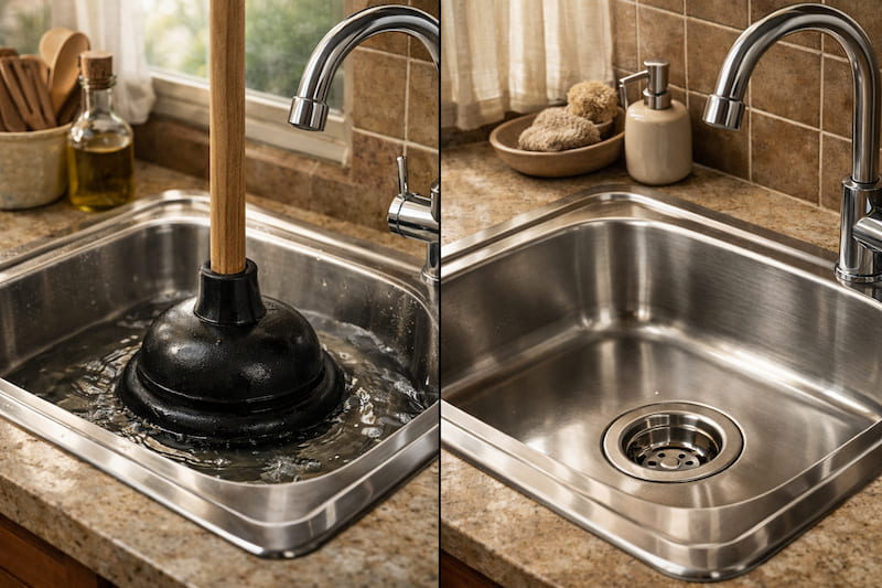 محلول لوله بازکن سینک ظرفشویی