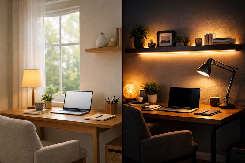 نورپردازی هوشمند دکوراسیون اتاق خواب پسرانه