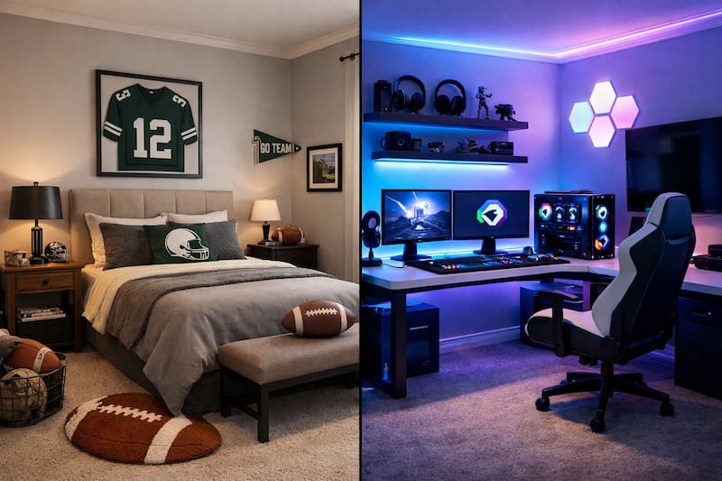 چیدمان اصولی دکوراسیون اتاق خواب پسرانه