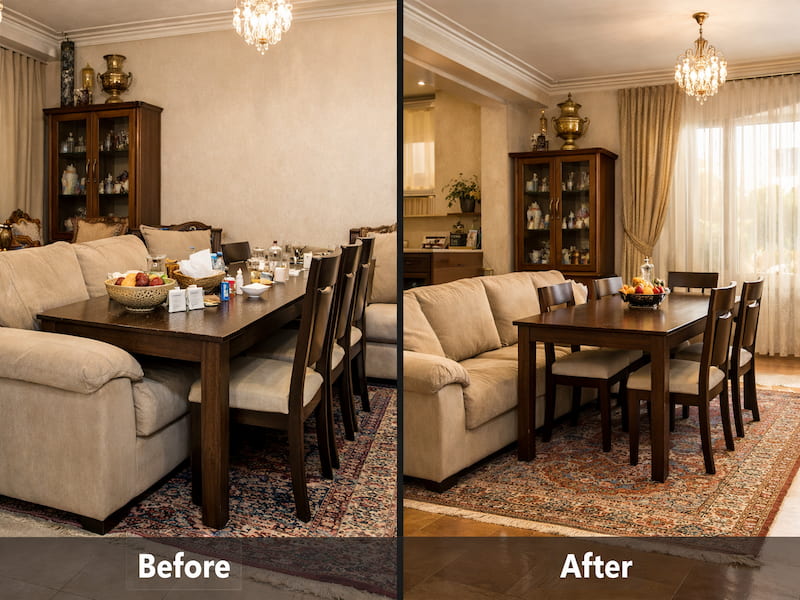 چیدمان میز ناهارخوری