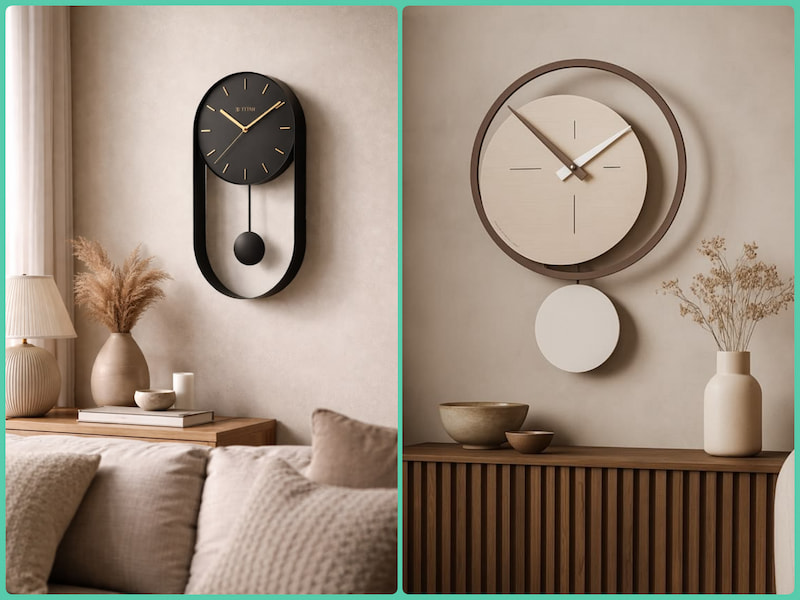 ساعت دیواری برای دکوراسیون پذیرایی کوچک