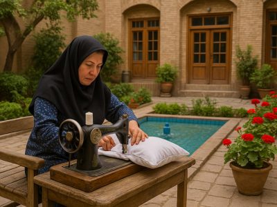 آموزش دوخت بالش